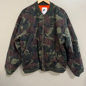 Nike Life Woven MA1 Flight Bomber Jacket Camo Insulated FB7591-222 Men's NEW